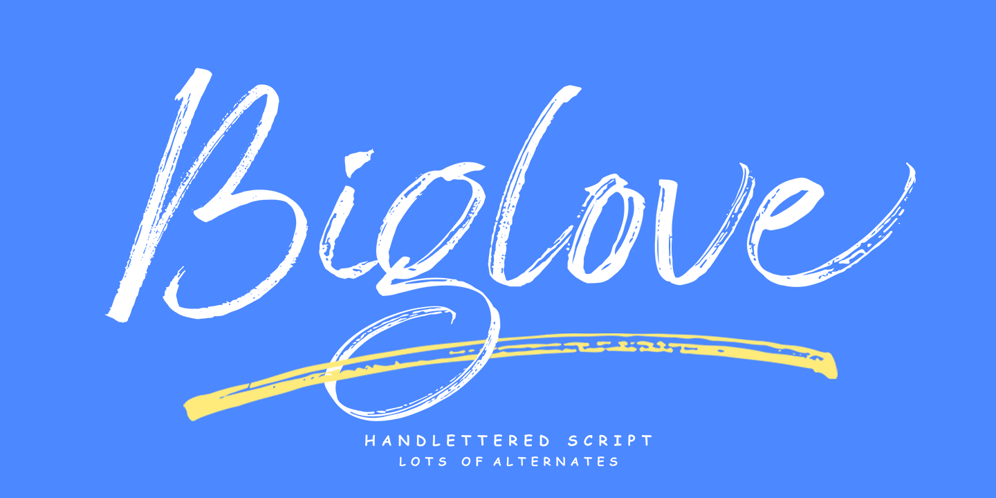 Пример шрифта Biglove #1